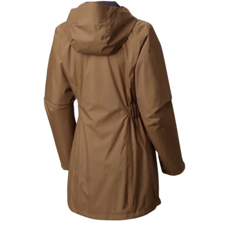Mountain Hardwear Finder Parka Rain Jacket Tan Brown Women's Small - Picture 2 of 8